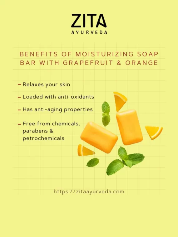 Zita Ayurveda Grapefruit Moisturizing Soap Bar