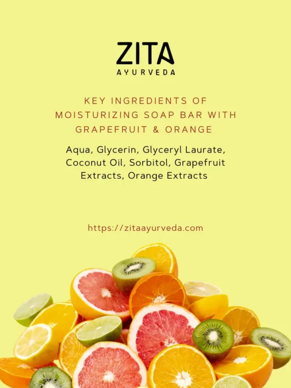Zita Ayurveda Grapefruit Moisturizing Soap Bar