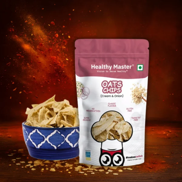 OatsChip 2 Oats Chips - Light and Crispy (Cream and Onion)