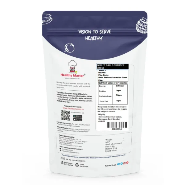 Millet Balls Cheddar Cheese